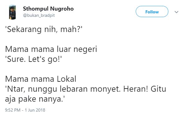 10 Perbedaan kocak 'ibu luar negeri vs ibu lokal' saat ngajak pergi