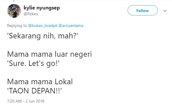 10 Perbedaan kocak 'ibu luar negeri vs ibu lokal' saat ngajak pergi