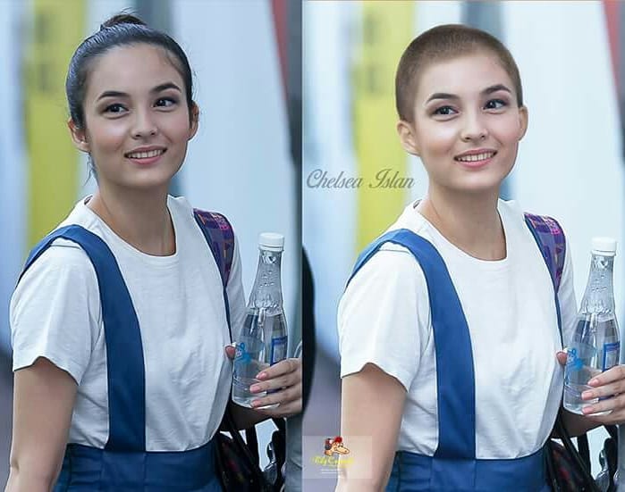 Kocak pol, begini jadinya kalau 8 seleb cantik berkepala gundul