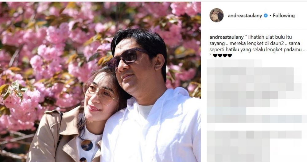 7 Caption hangat & kocak Andre Taulany untuk istri, bikin jomblo iri
