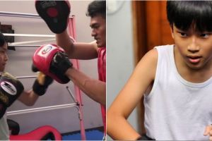 7 Aksi Azka Corbuzier latihan boxing, OTW kuat seperti ayahnya