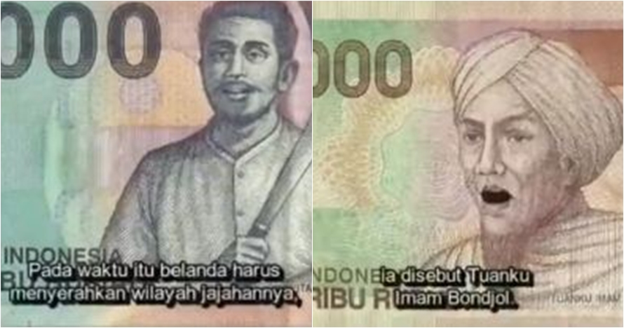 7 Video editan pahlawan dalam uang Rupiah ini beberkan sejarahnya