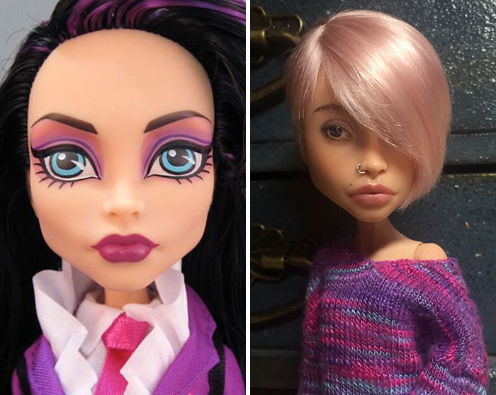 Makeup 10 boneka ini diubah jadi kekinian, hasilnya bikin pangling