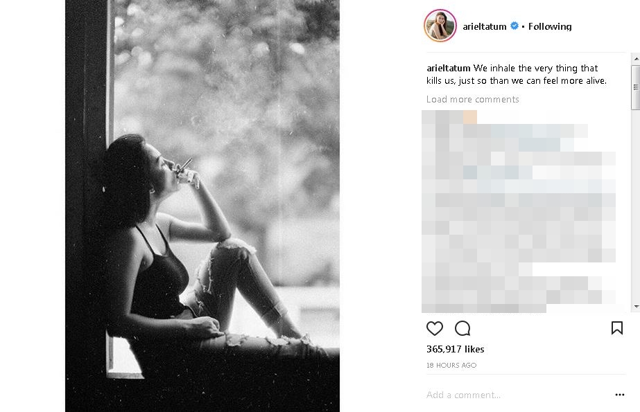 Pamer pose merokok, Ariel Tatum banjir cibiran