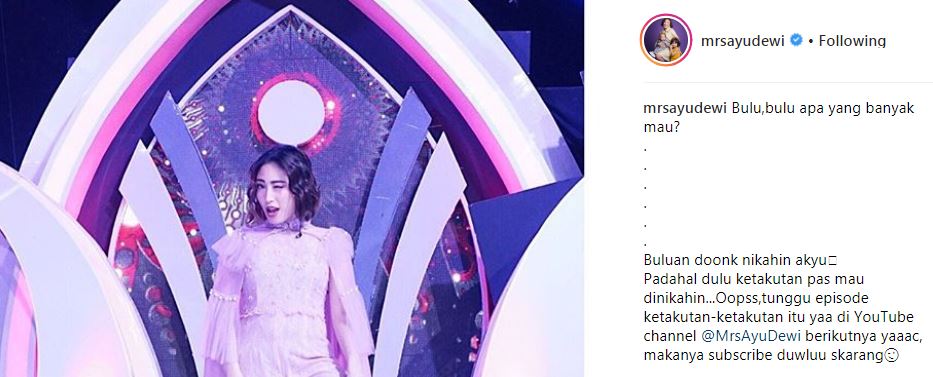 8 Caption foto Ayu Dewi ini bikin kita ingin main tebak-tebakan