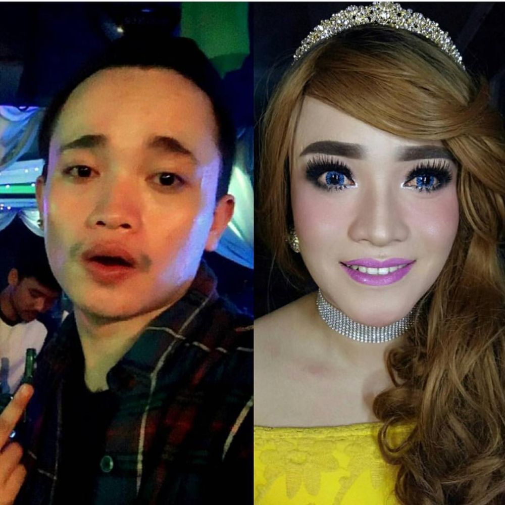 10 Beda gaya Miss Ressa si Goyang Alakatum saat jadi cowok vs cewek