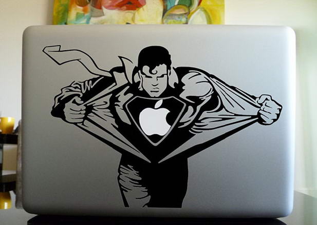 10 Stiker MacBook ini kreatif banget, logo apelnya jadi terlihat unik