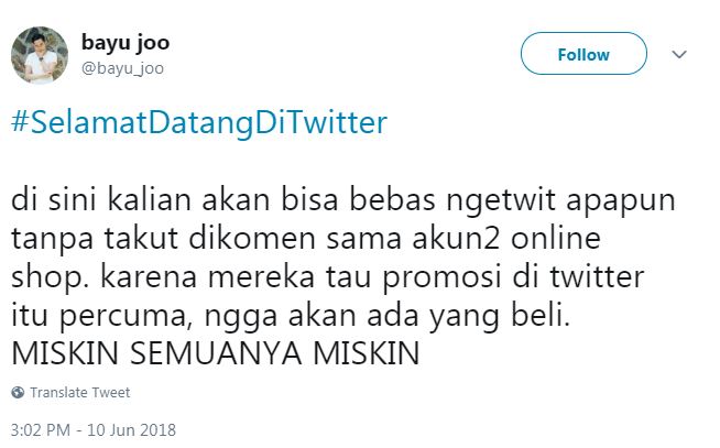 10 Cuitan warganet #selamatdatangditwitter, ngakak sampai kuota abis