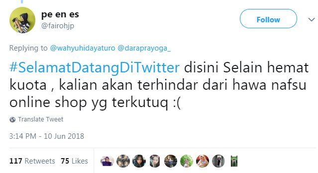 10 Cuitan warganet #selamatdatangditwitter, ngakak sampai kuota abis