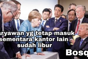 7 Meme curhatan kocak di foto Trump ini ceriakan kamu yang belum mudik