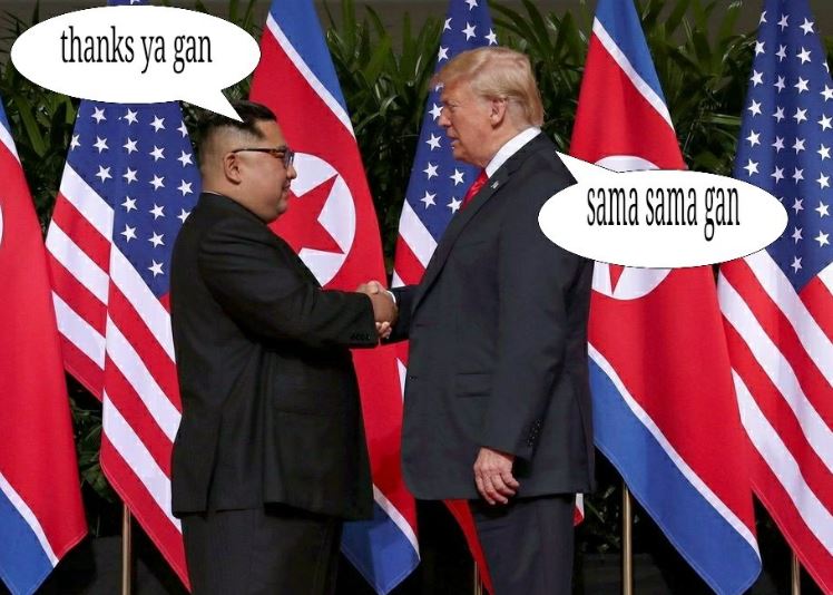 8 Meme 'Trump bertemu Kim Jong Un' ini bikin senyummu makin lebar
