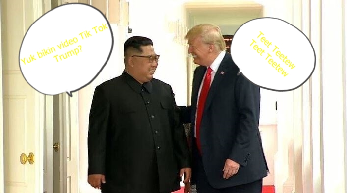 8 Meme 'Trump bertemu Kim Jong Un' ini bikin senyummu makin lebar