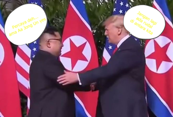 8 Meme 'Trump bertemu Kim Jong Un' ini bikin senyummu makin lebar