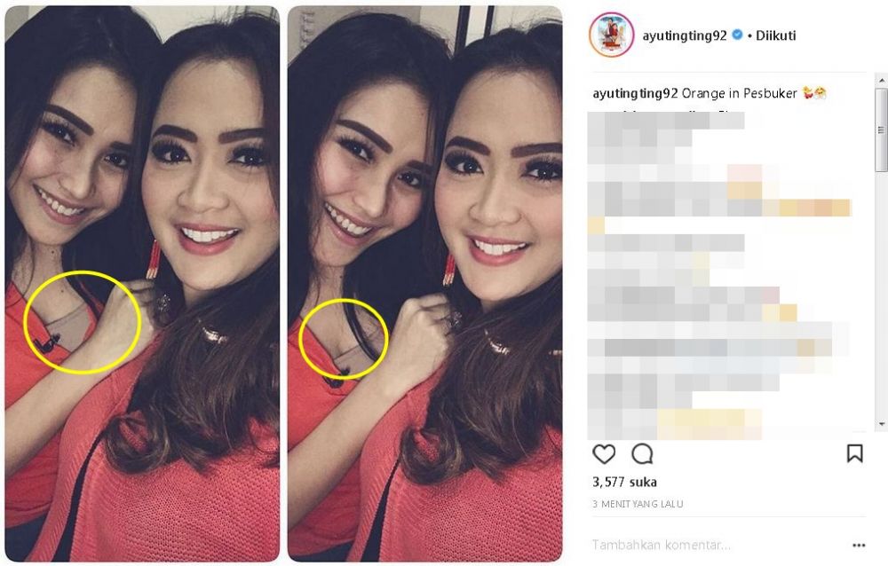 Berfoto bareng Vega Darwanti, baju Ayu Ting Ting ini tuai cibiran