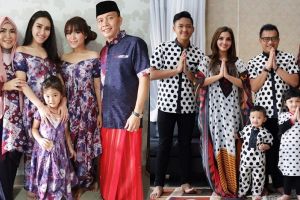 Potret 16 seleb pakai baju kembaran saat Lebaran, kompak abis 