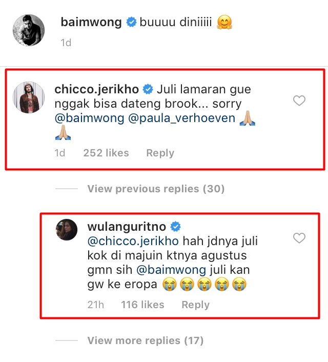 Baim Wong posting foto bareng kekasihnya, komentar Chicco jadi sorotan