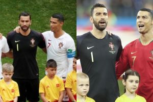 Ini alasan CR7 berbeda posisi saat lagu kebangsaan Portugal diputar