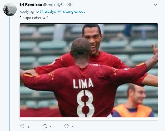 Percakapan 'makan ketoprak' pakai nama pesepakbola ini receh abis