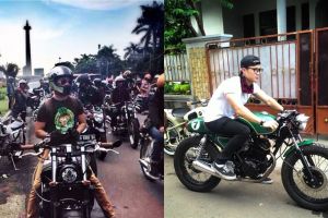 Ganteng maksimal, ini 8 aksi Dikta Yovie & Nuno saat naik motor gede