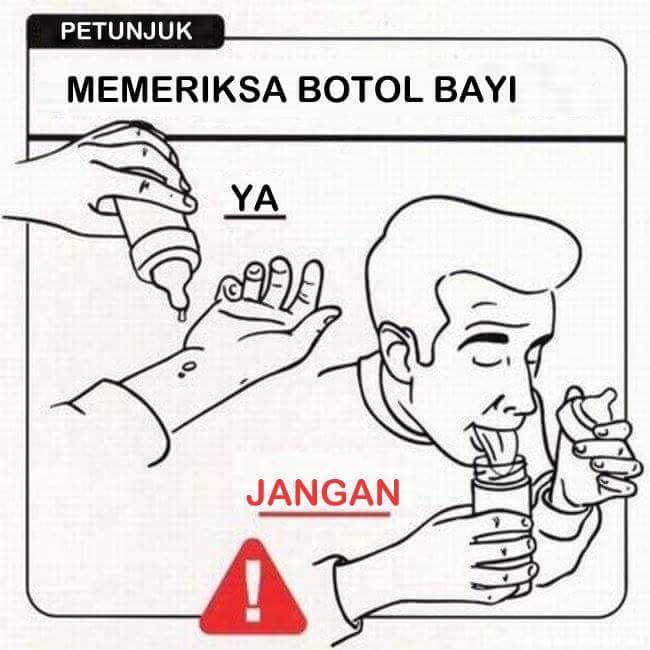 10 Ilustrasi cara merawat bayi, bikin ngakak tapi nggak boleh ditiru