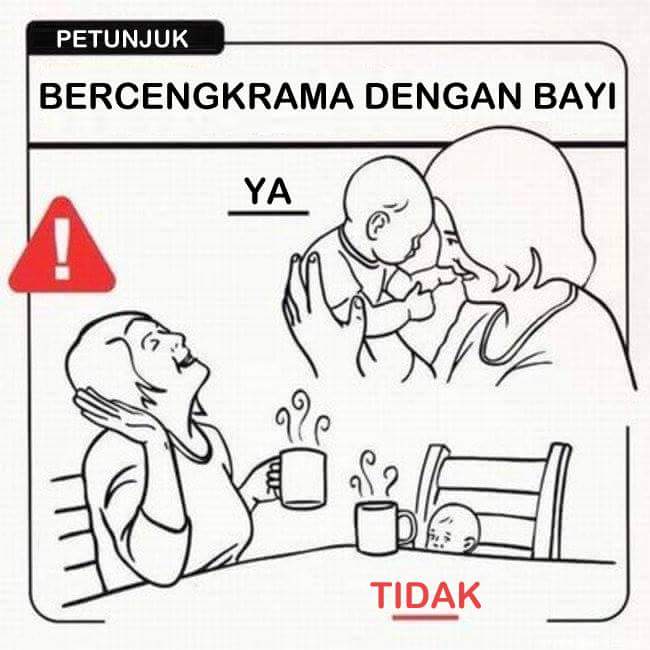 10 Ilustrasi cara merawat bayi, bikin ngakak tapi nggak boleh ditiru