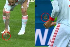 Selamatkan burung 'nyasar' di lapangan, ini yang didapat Isco & Pique