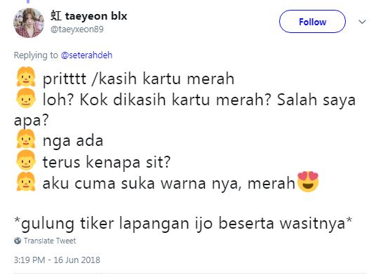 10 Cuitan 'kalau cewek jadi wasit' ini receh tapi kocak abis