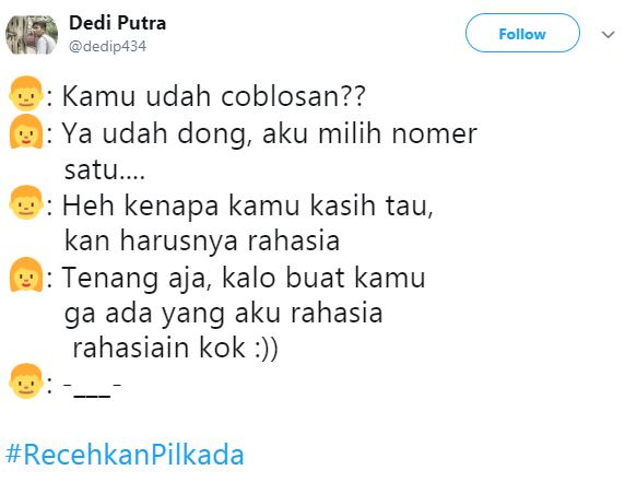 10 Cuitan kalau jomblo ikut Pilkada ini bikin ketawa miris