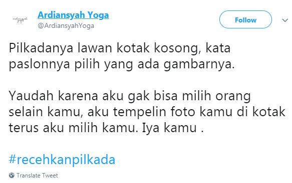 10 Cuitan kalau jomblo ikut Pilkada ini bikin ketawa miris