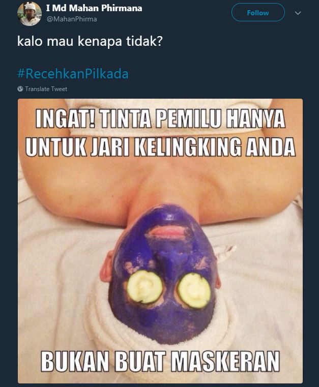 10 Meme 'tinta ungu' ini kocaknya bikin suasana Pilkada jadi adem