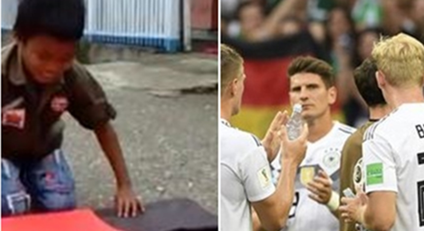 Video bocah lipat bendera Jerman ini dishare belasan ribu, bikin sedih