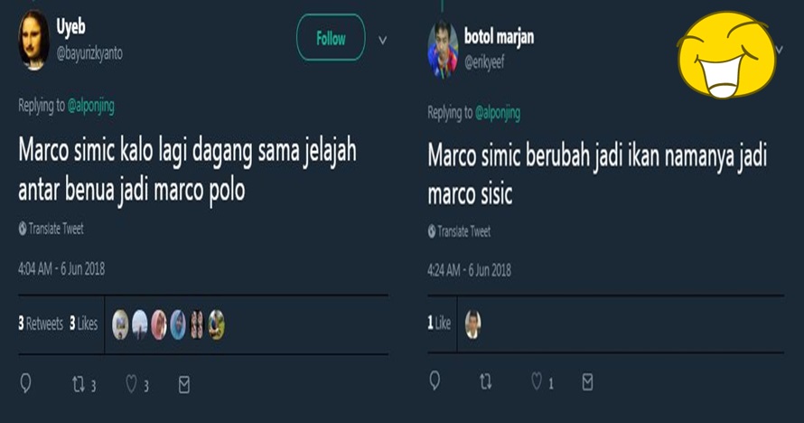 10 Pelesetan garing nama Marko Simic ini bikin terpaksa ketawa