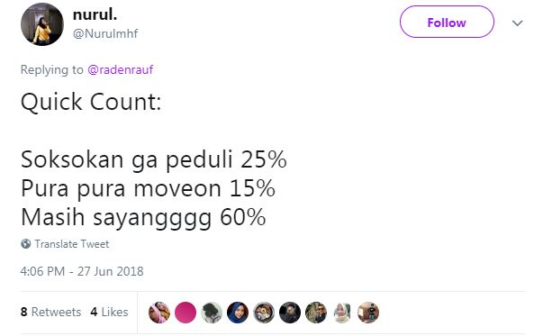 10 Cuitan 'Quick Count' Pilkada ini bapernya bikin pengen meluk mantan