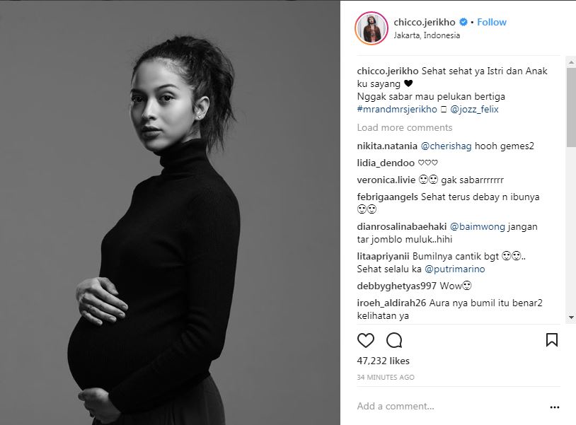 Ini potret pertama kali Putri Marino pamer perut besar, makin cantik