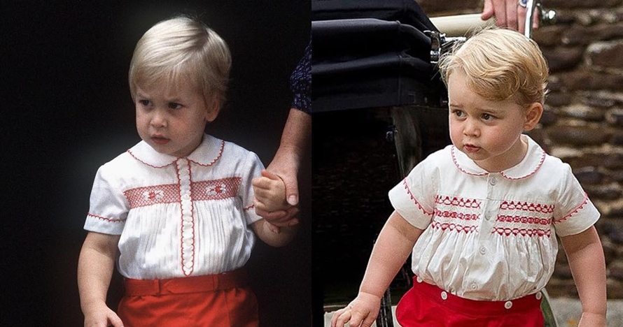 6 Bukti George pakai baju yang sama saat Pangeran William kecil