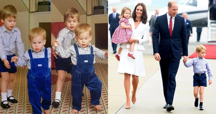6 Bukti George pakai baju yang sama saat Pangeran William kecil