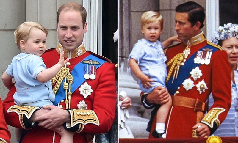 6 Bukti George pakai baju yang sama saat Pangeran William kecil