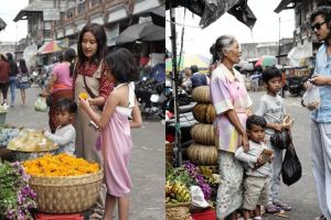 7 Momen manis keluarga Dwi Sasono hangout ke pasar tradisional