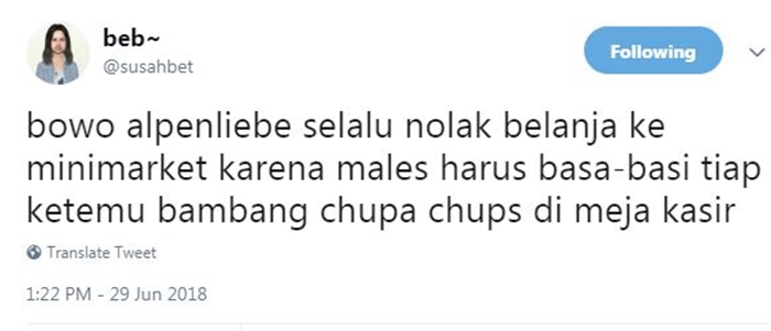 10 Cuitan warga Twitter membahas Bowo Alpenliebe ini bikin cekikikan