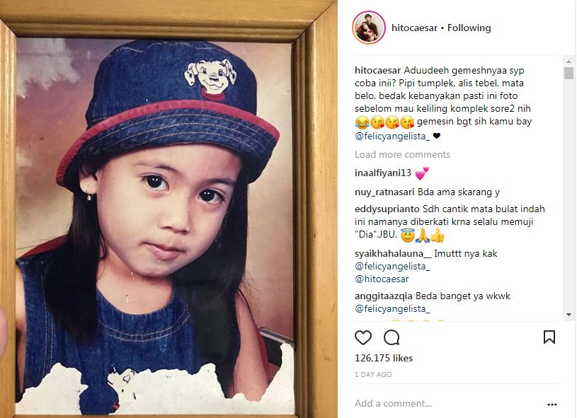 Caesar Hito unggah foto masa kecil Felicya, netizen jadi ikut pangling