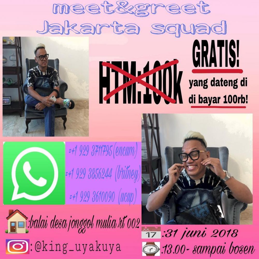 Viral meet & greet Bowo Tik Tok, begini parodi kocak ala Uya Kuya