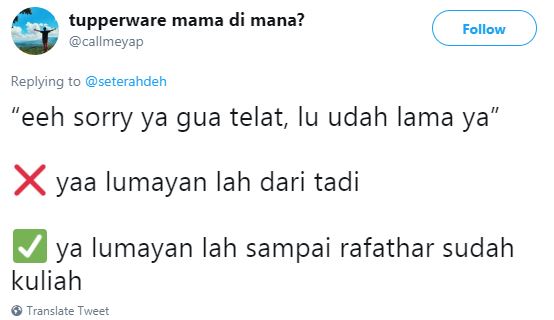 10 Obrolan 'nyindir temen suka telat' ini kocaknya nampol abis