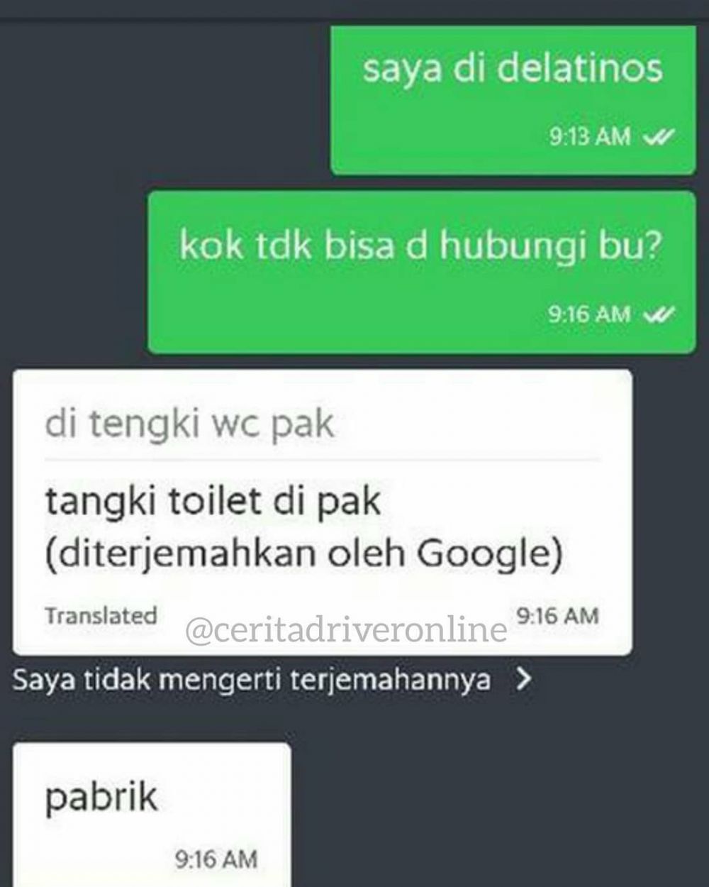  7 Chat lokasi pelanggan ojek online ini absurdnya bikin mikir keras  
