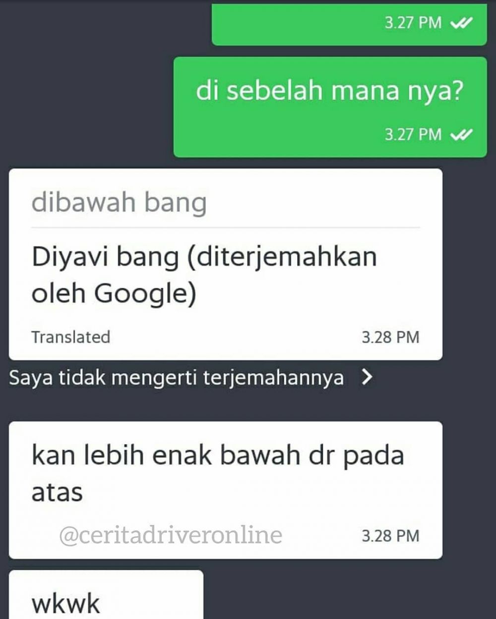 7 Chat lokasi pelanggan ojek online ini absurdnya bikin mikir keras  