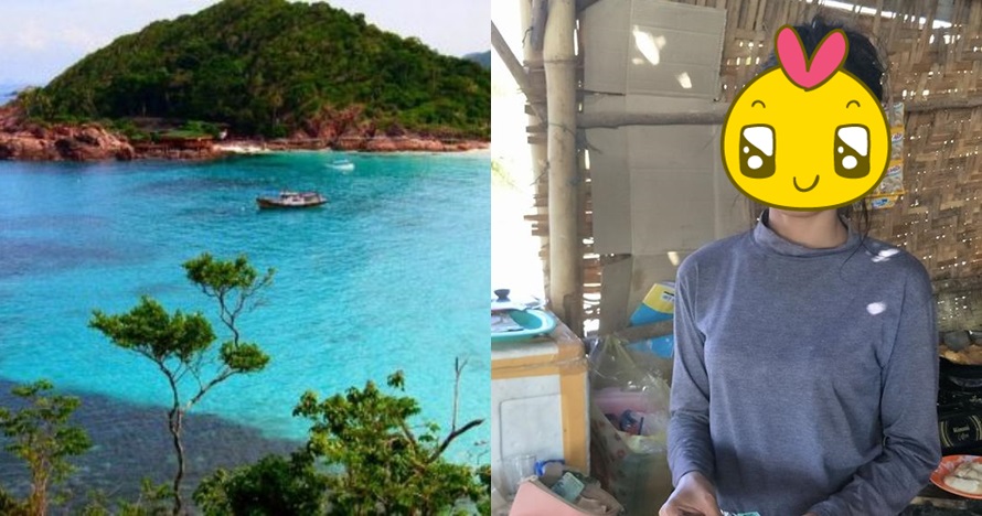 Gadis penjaga warung di Pulau Tabuhan ini cantiknya bikin heboh