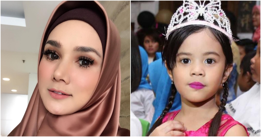 Mulan Jameela ajarkan Safeea pakai hijab, penampilannya bikin salut