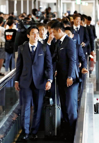 Bikin bangga, timnas Jepang disambut bak pahlawan sepulang dari Rusia