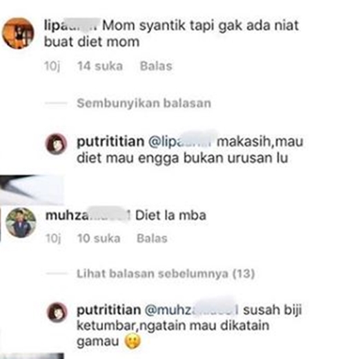 Disuruh diet pasca melahirkan, begini jawaban monohok Putri Titian