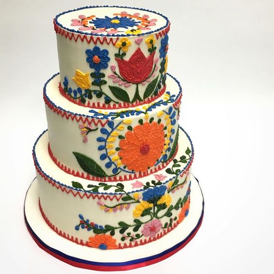 10 Kreasi cake ala bordir Meksiko ini detailnya cantik dan penuh warna
