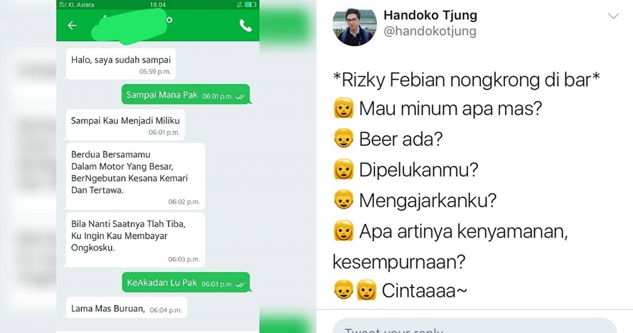 8 Percakapan berujung lirik lagu ini recehnya bikin auto nyanyi